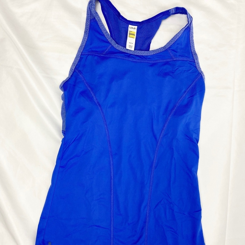 LOLE Blue Workout Racerback Tank XS